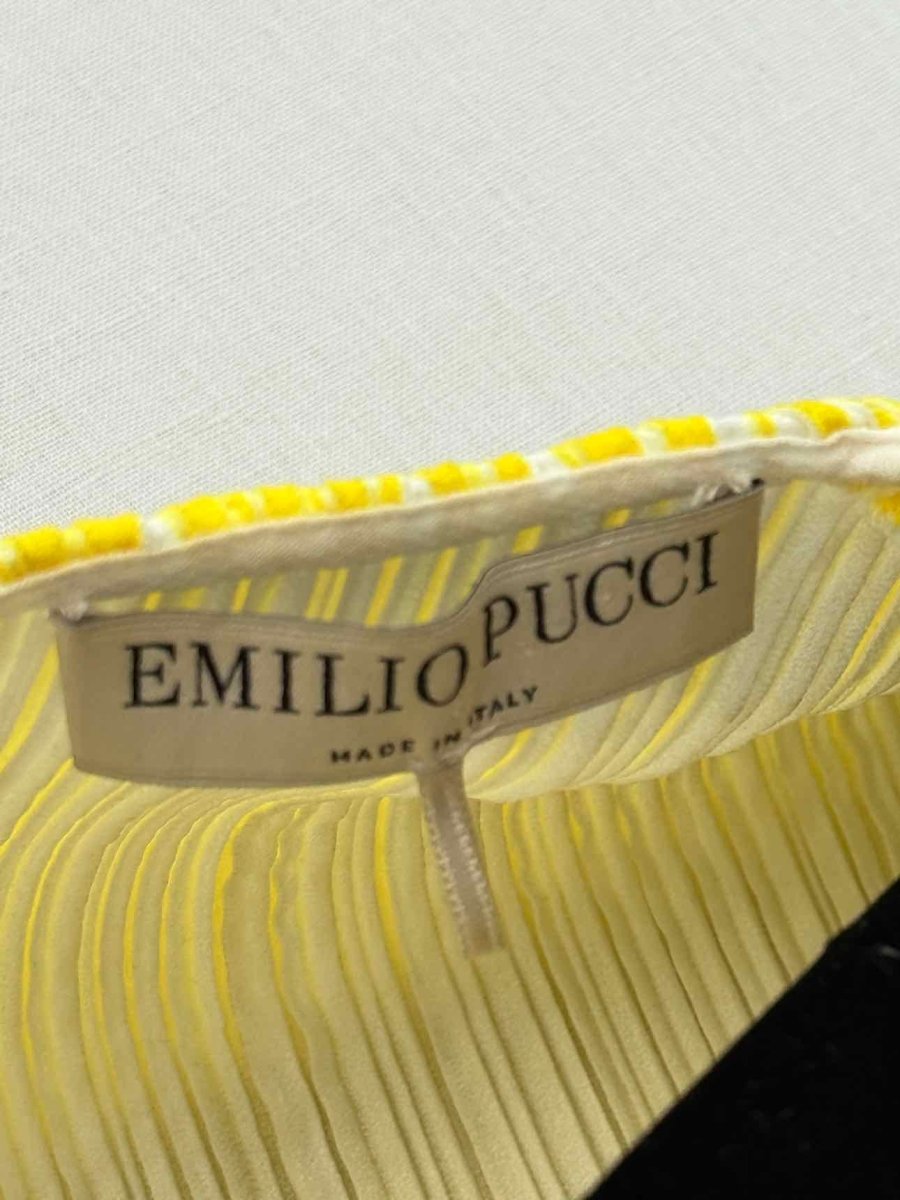 Pre - loved EMILIO PUCCI Yellow Size US 10 Blouse at Reems Closet