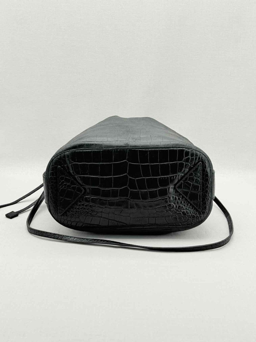 Pre - loved EMPORIO ARMANI Black Bucket Bag at Reems Closet