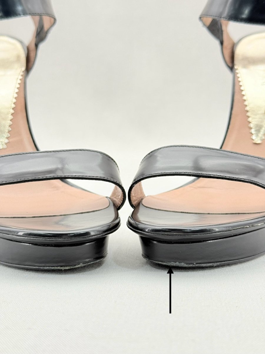 Pre - loved EMPORIO ARMANI Black Size EU 40 Heeled Sandals at Reems Closet