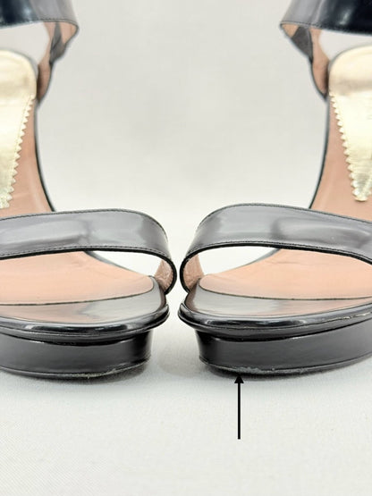 Pre - loved EMPORIO ARMANI Black Size EU 40 Heeled Sandals at Reems Closet