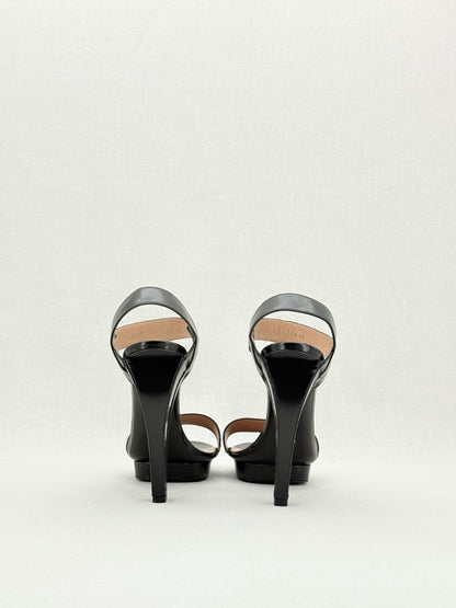 Pre - loved EMPORIO ARMANI Black Size EU 40 Heeled Sandals at Reems Closet