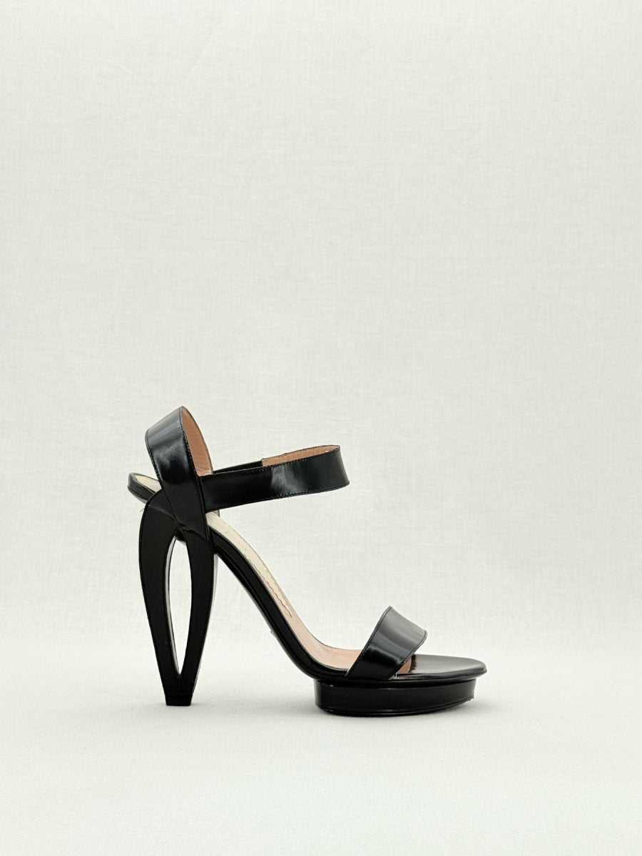 Pre - loved EMPORIO ARMANI Black Size EU 40 Heeled Sandals at Reems Closet