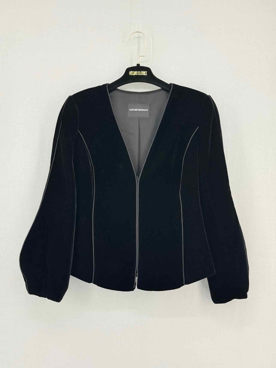Pre - loved EMPORIO ARMANI Black Size US 6 Jacket at Reems Closet