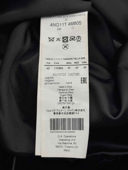 Pre - loved EMPORIO ARMANI Black Size US 6 Jacket at Reems Closet