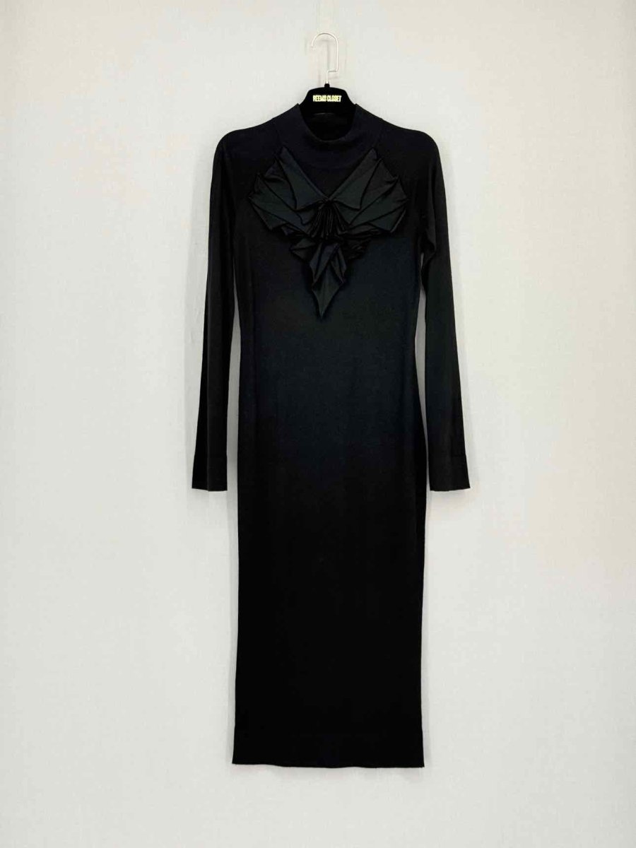 Pre-loved EMPORIO ARMANI Black Size US 6 Knee Length Dress at Reems Closet