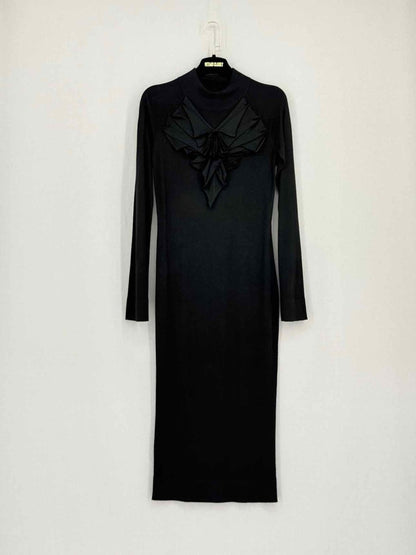 Pre-loved EMPORIO ARMANI Black Size US 6 Knee Length Dress at Reems Closet