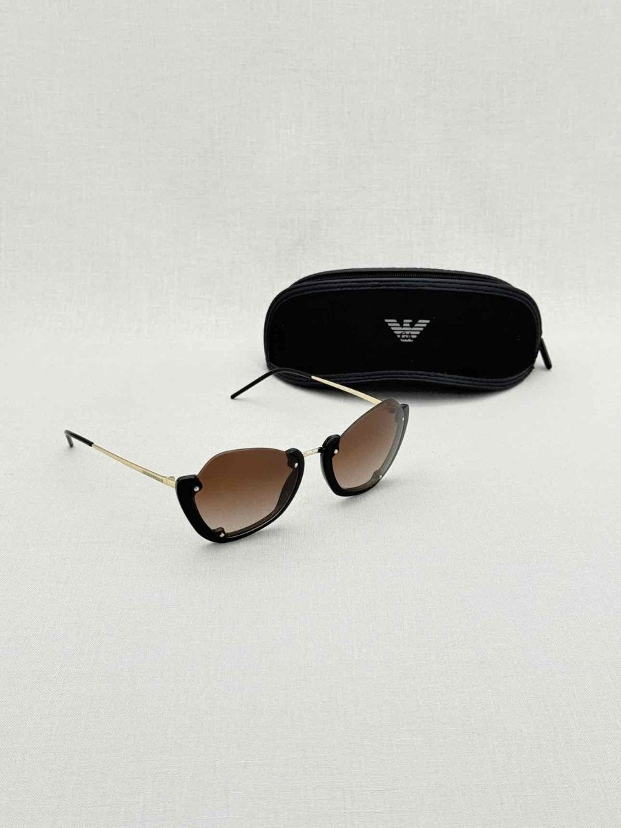 Pre - loved EMPORIO ARMANI Brown Sunglasses at Reems Closet
