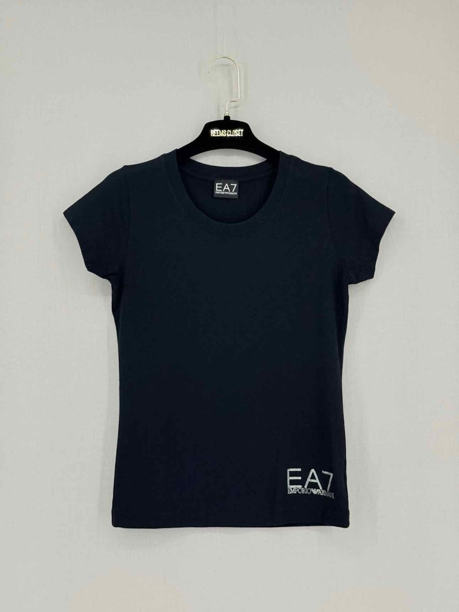 Pre - loved EMPORIO ARMANI EA7 Black Size Small T-shirt at Reems Closet