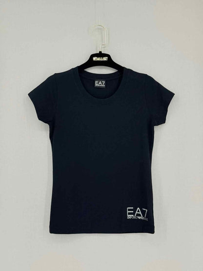 Pre - loved EMPORIO ARMANI EA7 Black Size Small T-shirt at Reems Closet