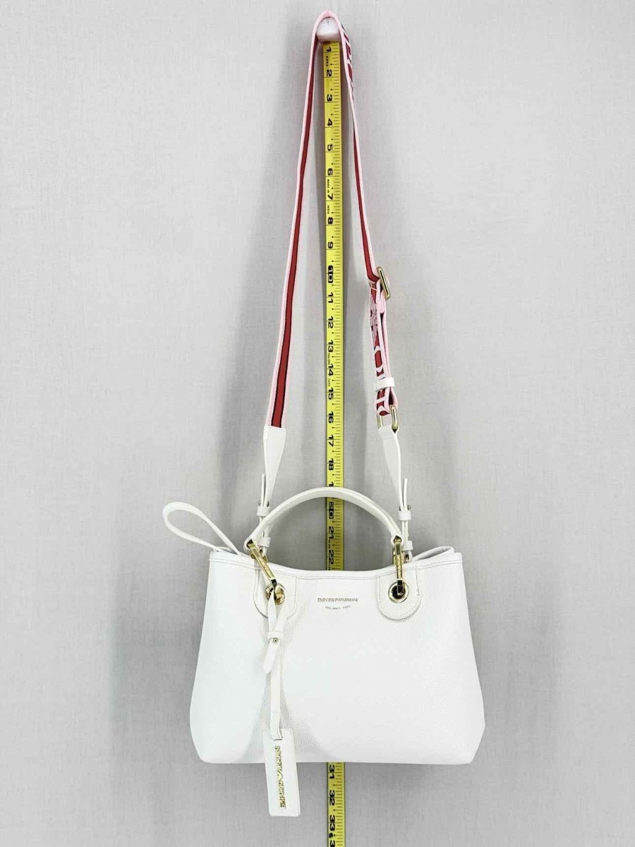 Pre-loved EMPORIO ARMANI Logo-tag White Tote Bag at Reems Closet