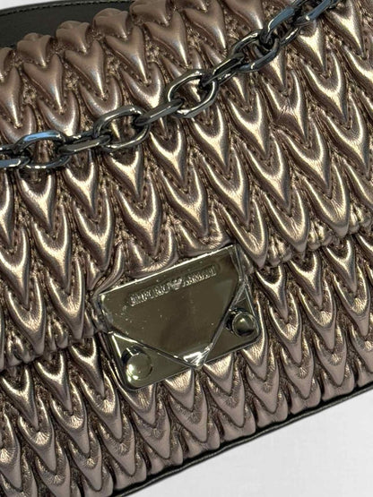 Pre - loved EMPORIO ARMANI Metallic Bronze Shoulder Bag at Reems Closet