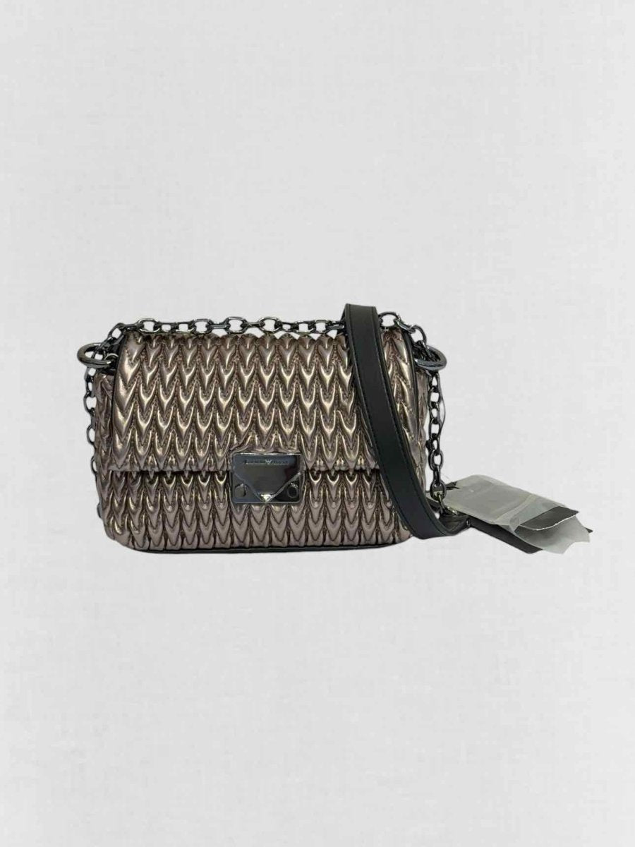 Pre - loved EMPORIO ARMANI Metallic Bronze Shoulder Bag at Reems Closet