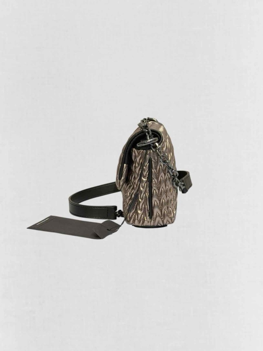 Pre - loved EMPORIO ARMANI Metallic Bronze Shoulder Bag at Reems Closet
