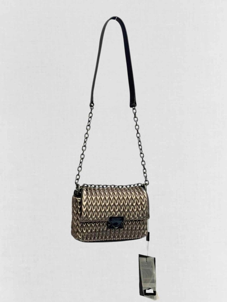 Pre - loved EMPORIO ARMANI Metallic Bronze Shoulder Bag at Reems Closet