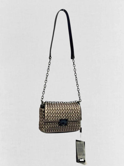 Pre - loved EMPORIO ARMANI Metallic Bronze Shoulder Bag at Reems Closet