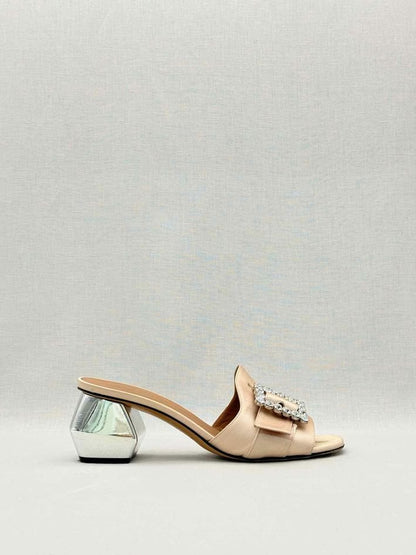 Pre - loved EMPORIO ARMANI Pink Size EU 38 Heeled Sandals at Reems Closet