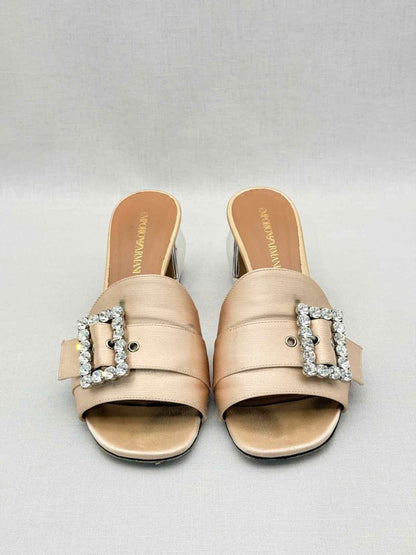 Pre - loved EMPORIO ARMANI Pink Size EU 38 Heeled Sandals at Reems Closet