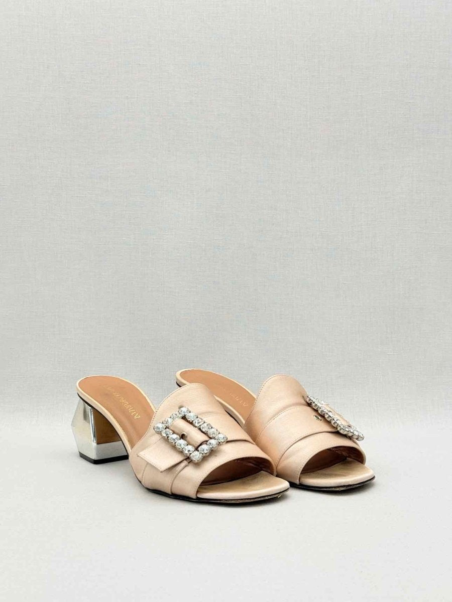 Pre - loved EMPORIO ARMANI Pink Size EU 38 Heeled Sandals at Reems Closet