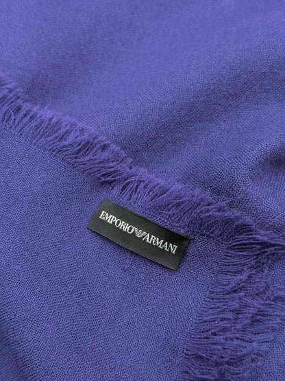 Pre-loved EMPORIO ARMANI Purple Fringed Scarf at Reems Closet