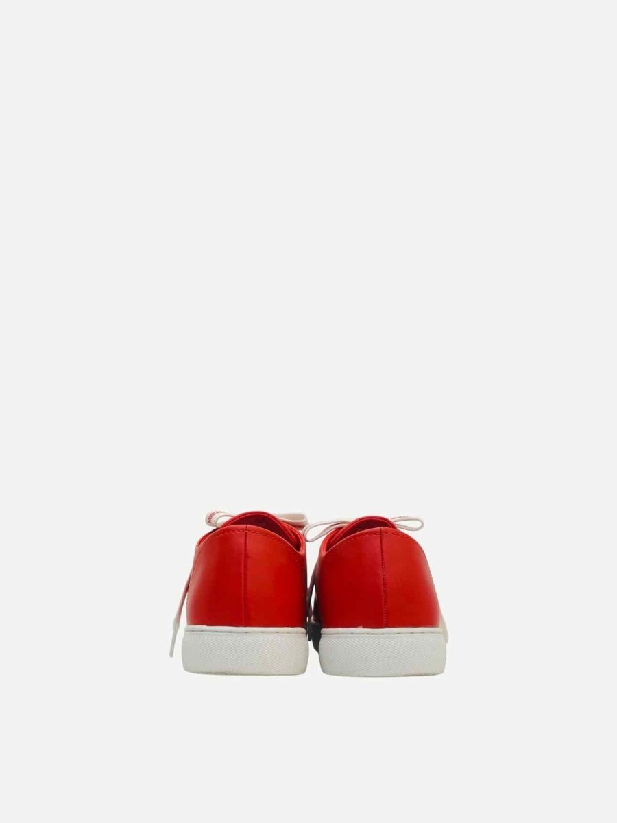 Pre - loved EMPORIO ARMANI Red & White Sneakers 40 at Reems Closet