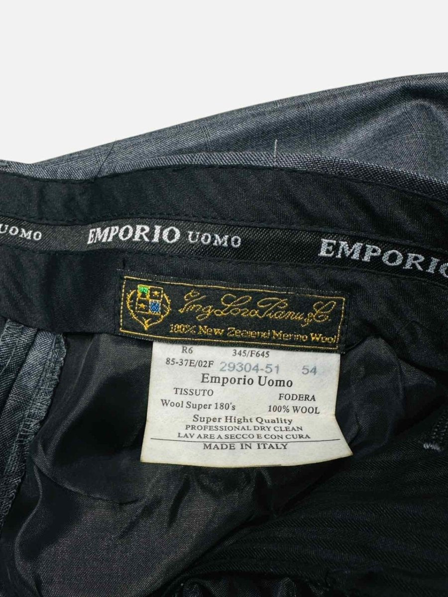 Pre - loved EMPORIO UOMO 2 Button Dark Grey Suit 54 at Reems Closet