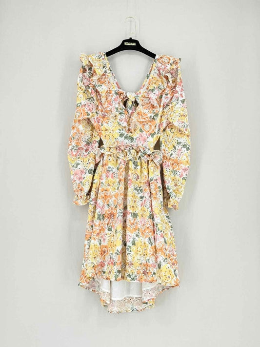 Pre - loved EN SAISON Pink Multicolor Size Medium/Large Short Dress at Reems Closet