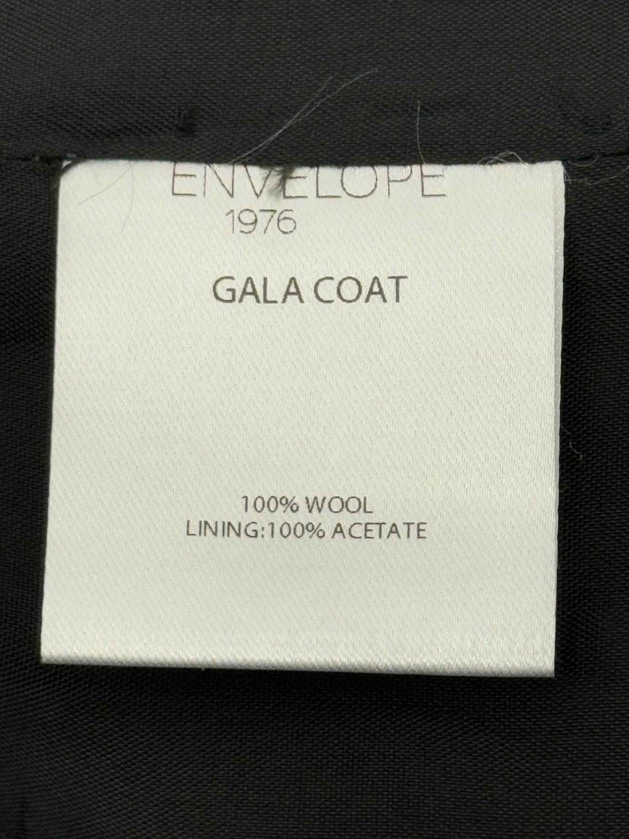 Pre - loved ENVELOPE 1976 Black Size US 4 Trench Coat at Reems Closet