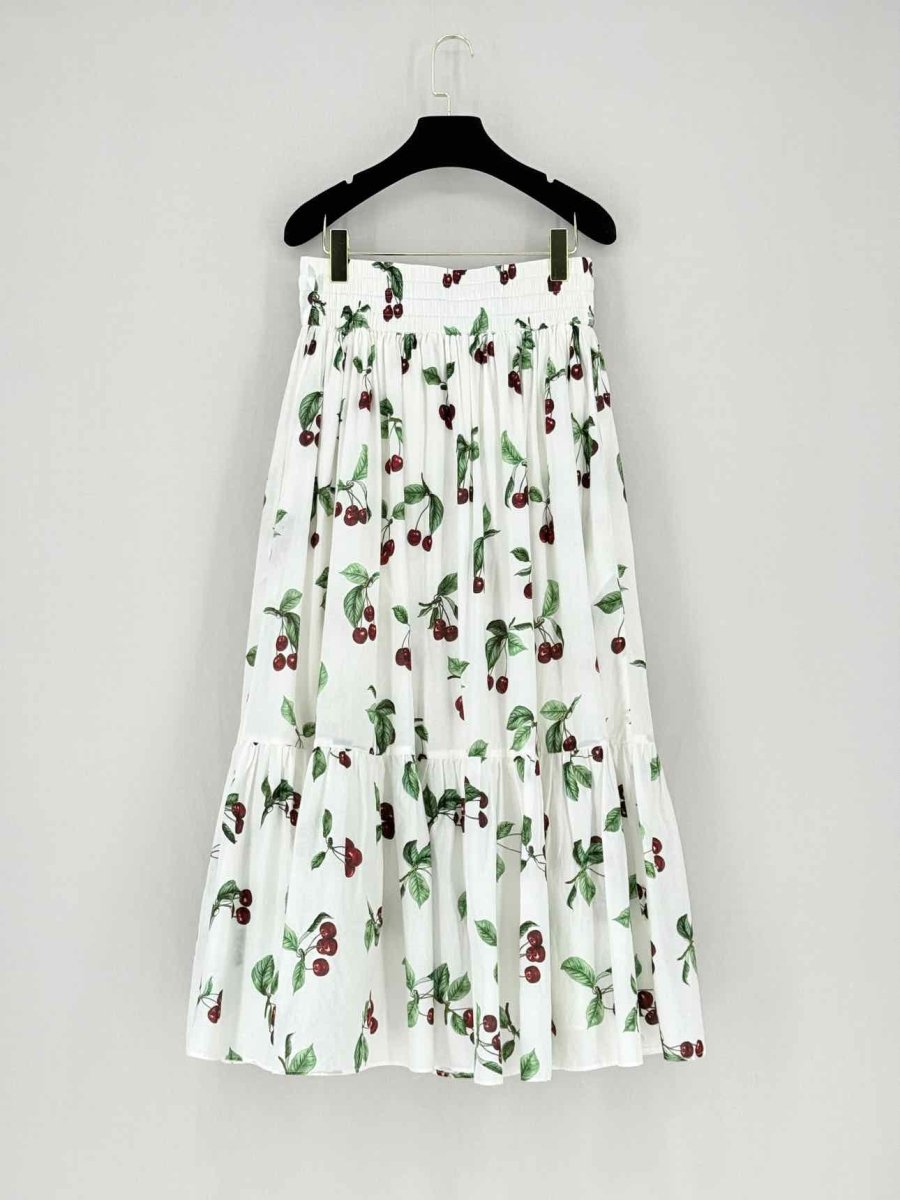 Pre - loved EPHERMERA White Multicolor Size US 6 Midi Skirt at Reems Closet