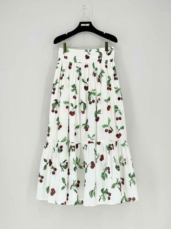 Pre - loved EPHERMERA White Multicolor Size US 6 Midi Skirt at Reems Closet
