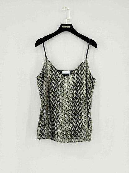 Pre - loved EQUIPMENT Black Multicolor Size Medium Camisole at Reems Closet
