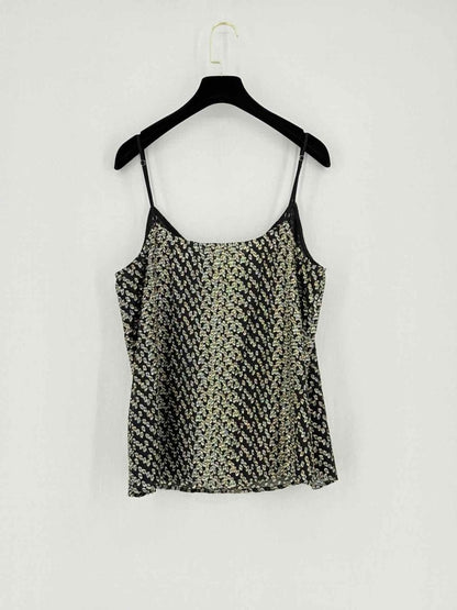 Pre - loved EQUIPMENT Black Multicolor Size Medium Camisole at Reems Closet