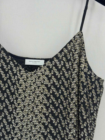 Pre - loved EQUIPMENT Black Multicolor Size Medium Camisole at Reems Closet