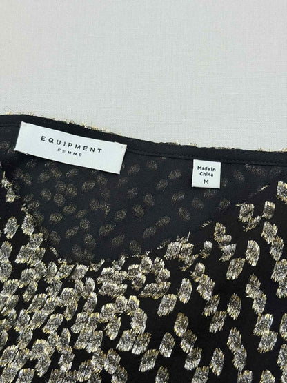 Pre - loved EQUIPMENT Black Multicolor Size Medium Camisole at Reems Closet