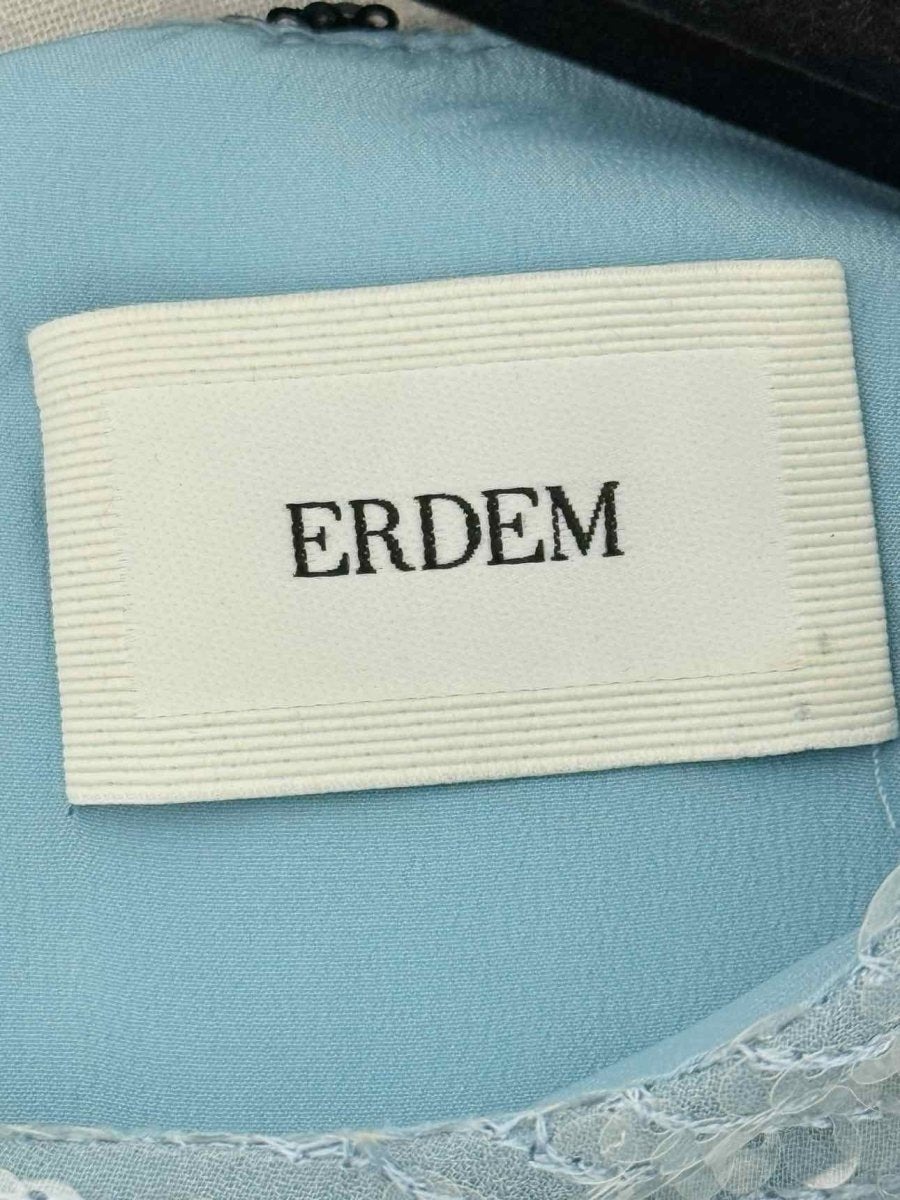 Pre - loved ERDEM Blue Floral Size US 8 Long Dress at Reems Closet