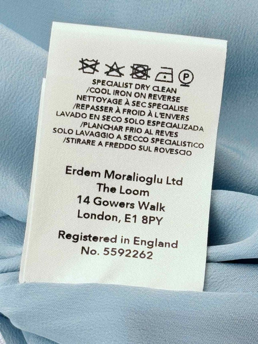 Pre - loved ERDEM Blue Floral Size US 8 Long Dress at Reems Closet