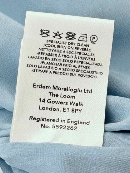 Pre - loved ERDEM Blue Floral Size US 8 Long Dress at Reems Closet