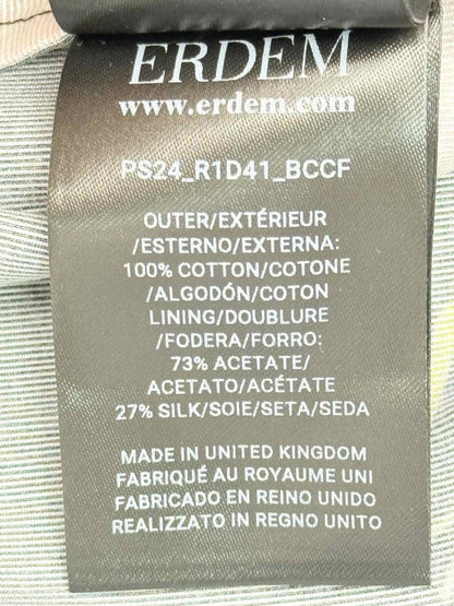 Pre-loved ERDEM Faille Black Multicolor Floral Midi Dress at Reems Closet