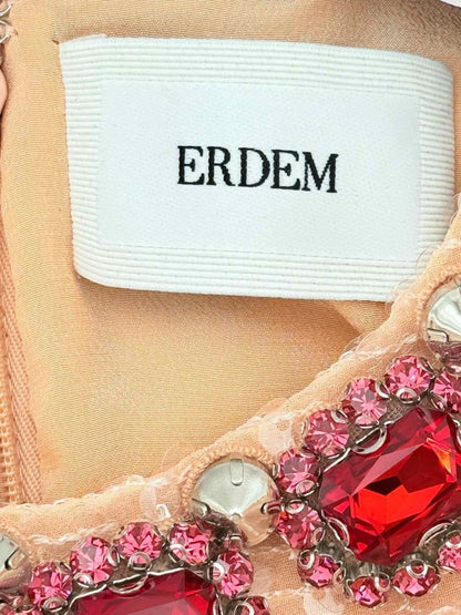 Pre - loved ERDEM Pink Sequin Embellished Size US 10 Long Dress at Reems Closet