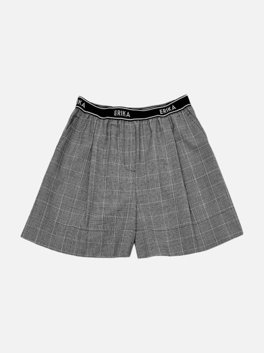 Pre - loved ERIKA CAVALLINI Grey Multicolor Checked Shorts at Reems Closet