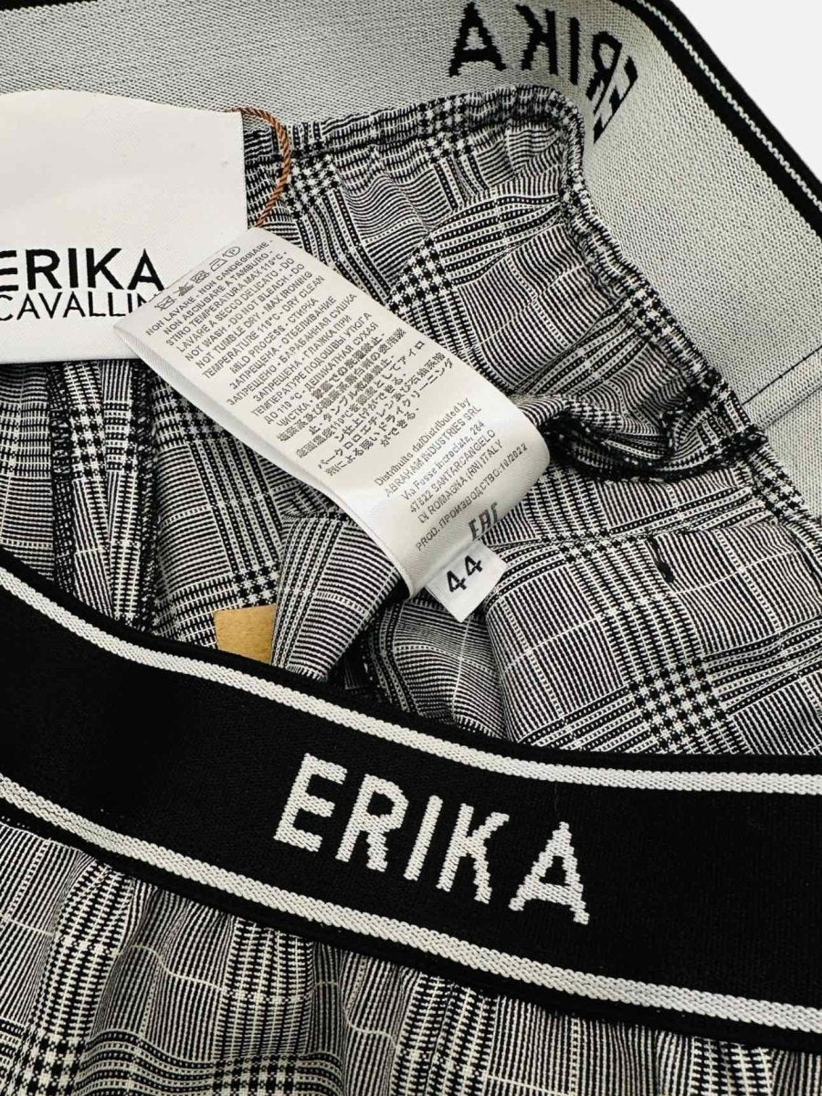 Pre - loved ERIKA CAVALLINI Grey Multicolor Checked Shorts at Reems Closet