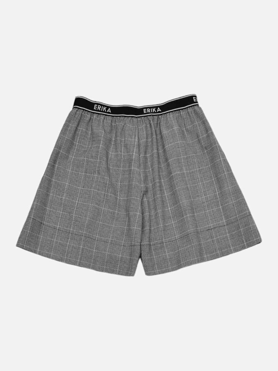 Pre - loved ERIKA CAVALLINI Grey Multicolor Checked Shorts at Reems Closet