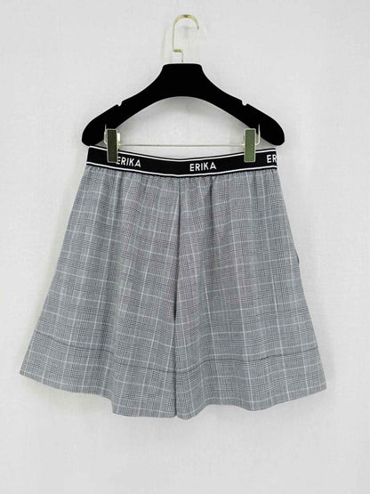 Pre-loved ERIKA CAVALLINI White & Black Plaid Size US 8 Shorts at Reems Closet