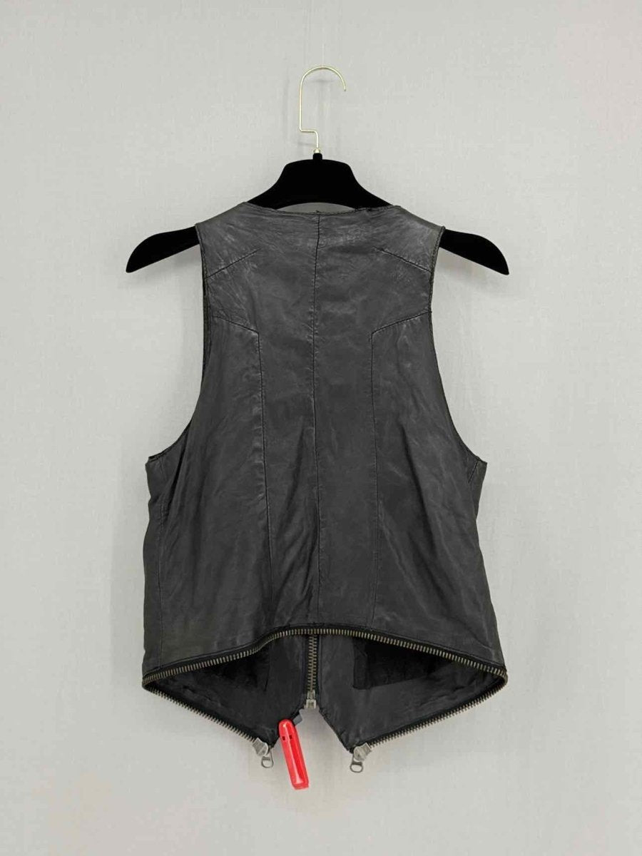 Pre - loved ERIN WASSON Black Zipper Size Medium Vest at Reems Closet