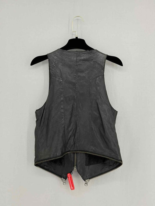 Pre - loved ERIN WASSON Black Zipper Size Medium Vest at Reems Closet