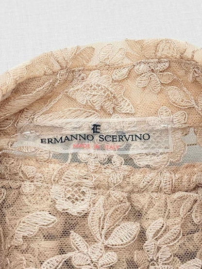 Pre - loved ERMANNO SCERVINO Beige Lace Size Medium Outfit Set at Reems Closet