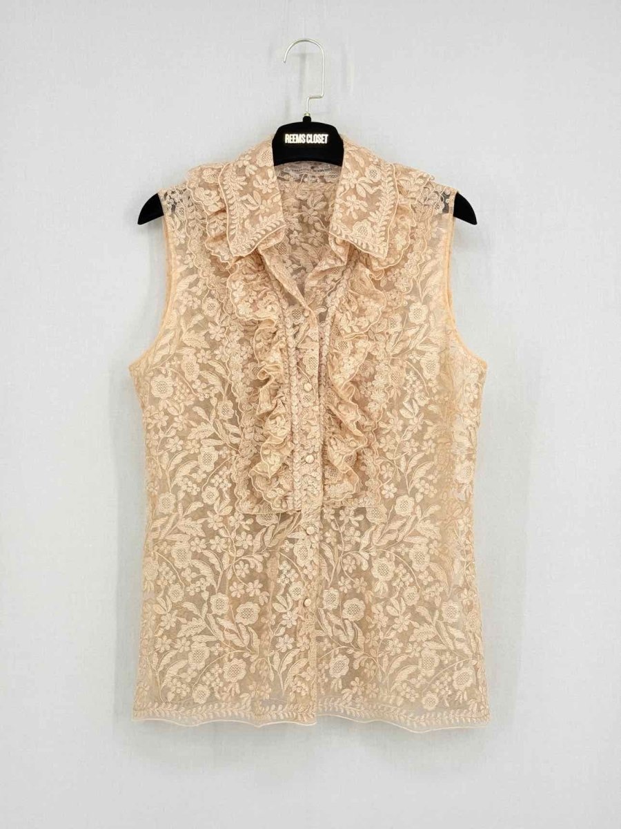 Pre - loved ERMANNO SCERVINO Beige Lace Size Medium Outfit Set at Reems Closet