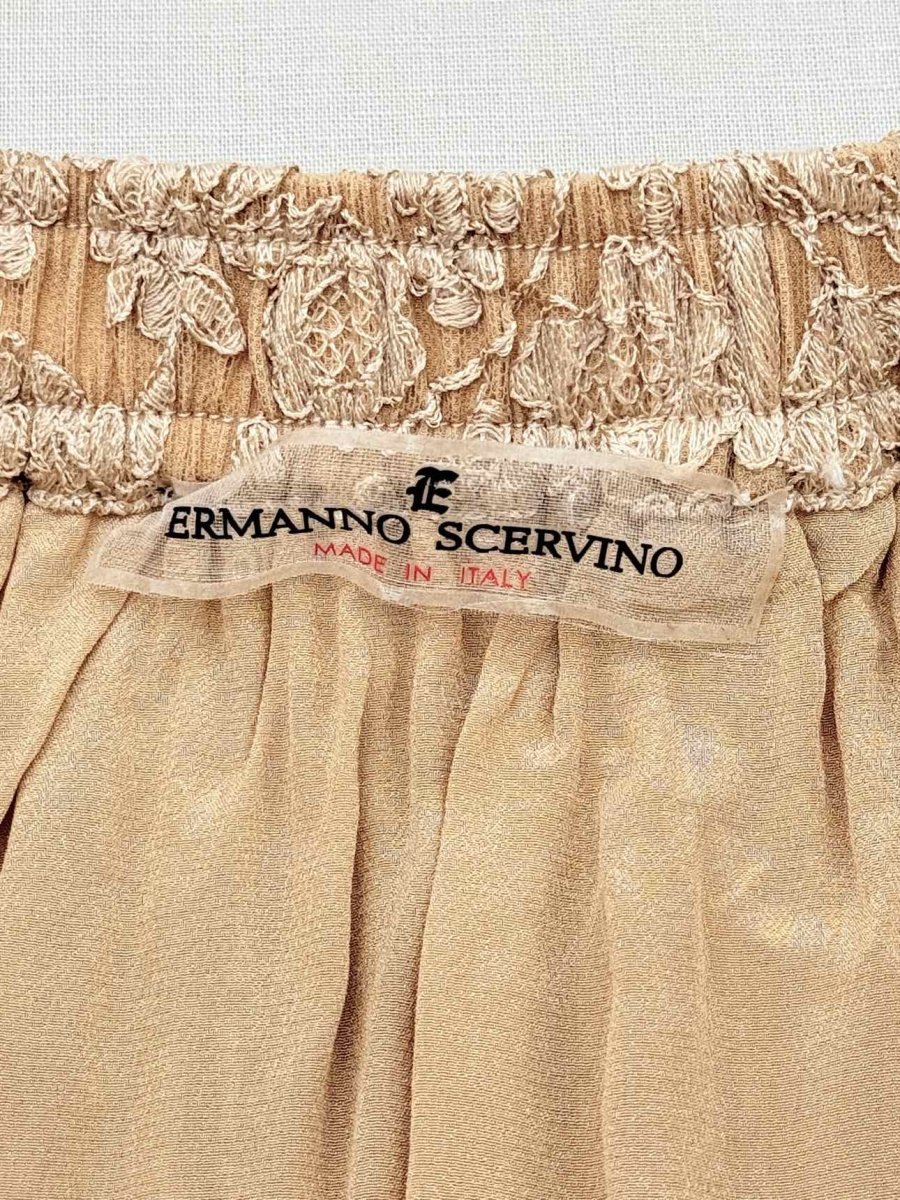 Pre - loved ERMANNO SCERVINO Beige Lace Size Medium Outfit Set at Reems Closet