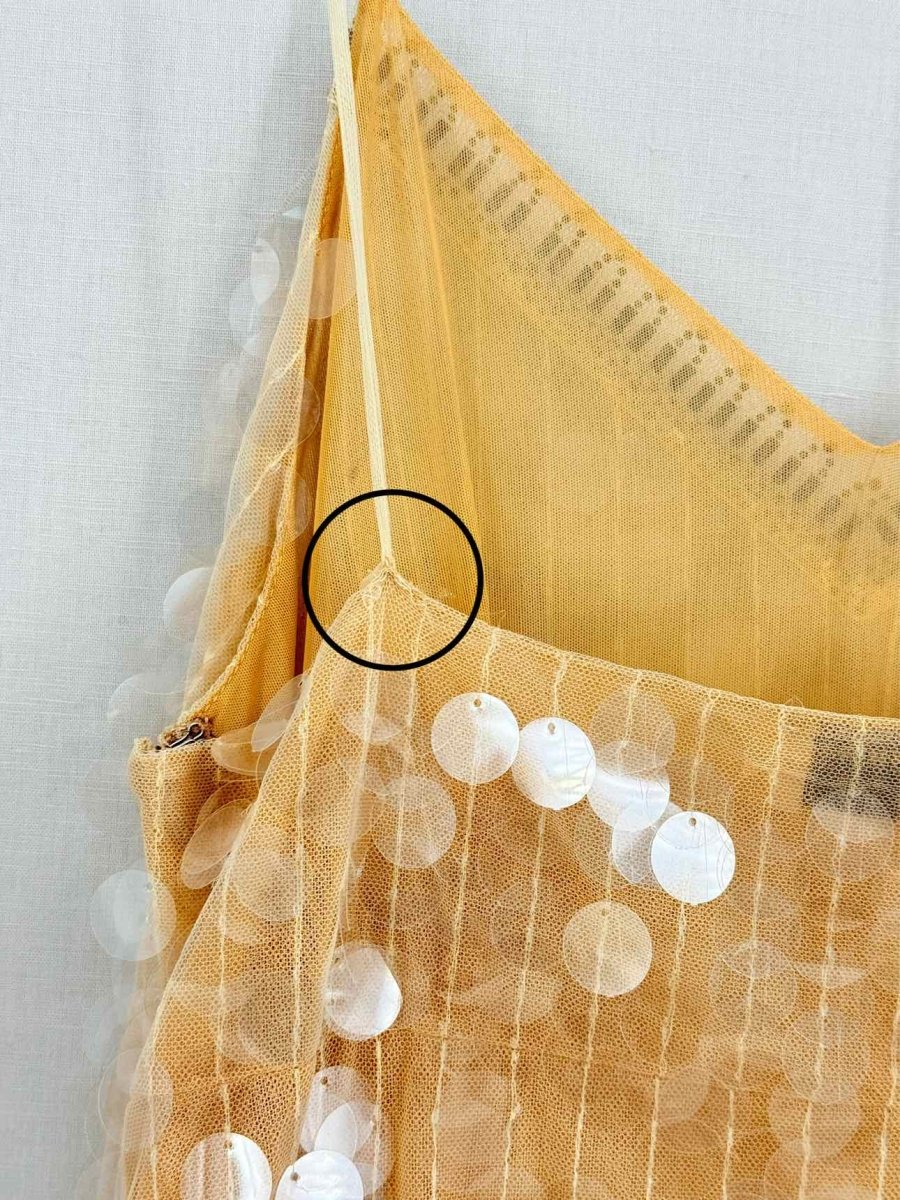 Pre - loved ERMANNO SCERVINO Beige Size Medium Midi Dress at Reems Closet