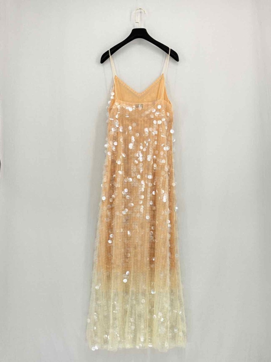 Pre - loved ERMANNO SCERVINO Beige Size Medium Midi Dress at Reems Closet