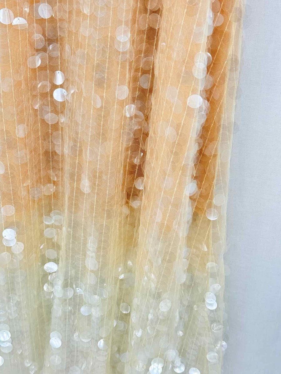 Pre - loved ERMANNO SCERVINO Beige Size Medium Midi Dress at Reems Closet